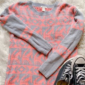 Grey & Pink Sweater